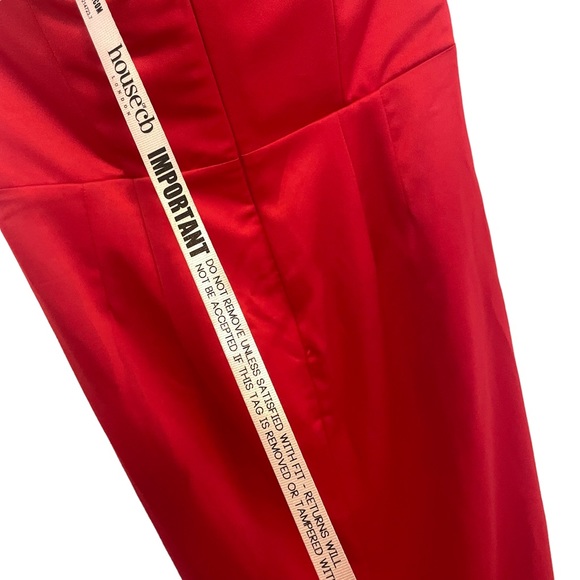 House of CB Adrienne Dress Red Satin Strapless Gown Sexy Romantic NWT Sz XL - Picture 14 of 16